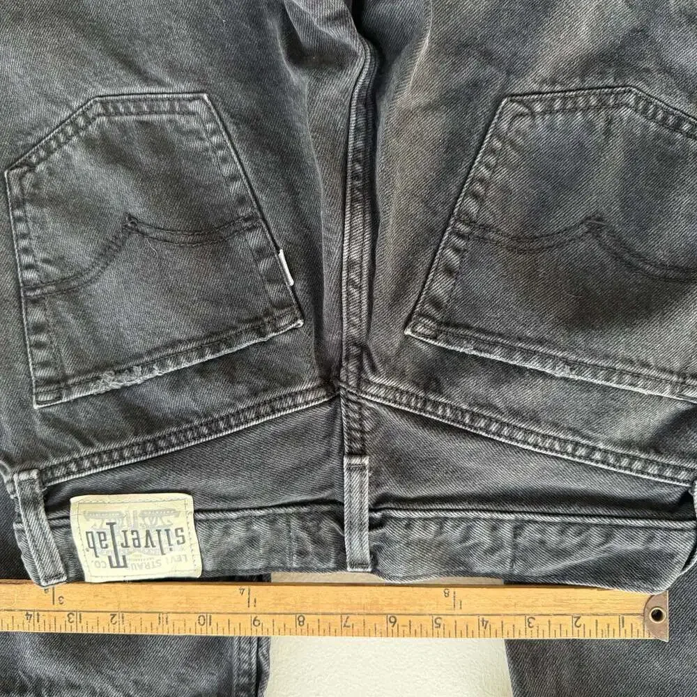 344 Levi's SilverTab '94 Baggy Distressed Black Jeans Size 29x31